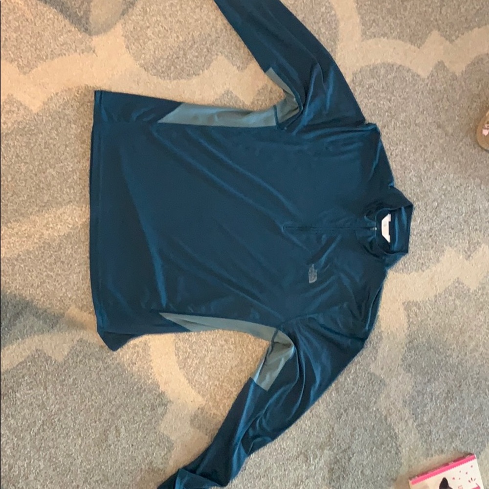 Worn Navy north face ¼ zip